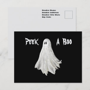 Lustiger Geist von Halloween-Vergangenheits-Zeichn Postkarte