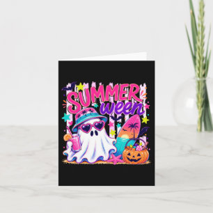 Lustiger Geister Sommer Halloween Cocktail Vintage Karte