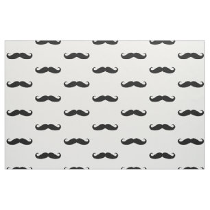 Lustiger gekräuselter schwarzer Schnurrbart Stoff