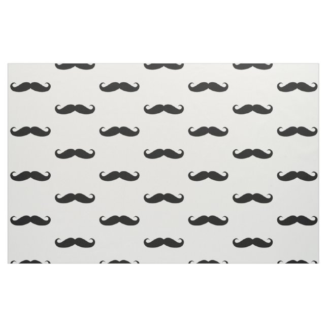 Lustiger gekräuselter schwarzer Schnurrbart Stoff (Fat Quarter (45,7 x 55,9 cm))