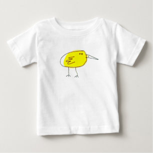 Lustiger gelber Vogel Cartoon-Doodle Baby T-shirt
