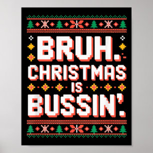 Lustiger Gen Alpha Gen Z Slang Lustiger Weihnachts Poster