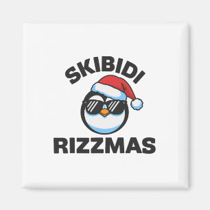 Lustiger Gen-Alpha-Slang-Weihnachts-Pinguin-Skibid Magnet