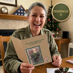 Lustiger General Claus Oberbefehlshaber Militär Feiertagskarte