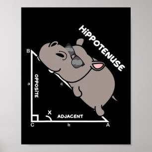 Lustiger Geometrie-Hypotenuse-Mathematik-Lehrer Poster