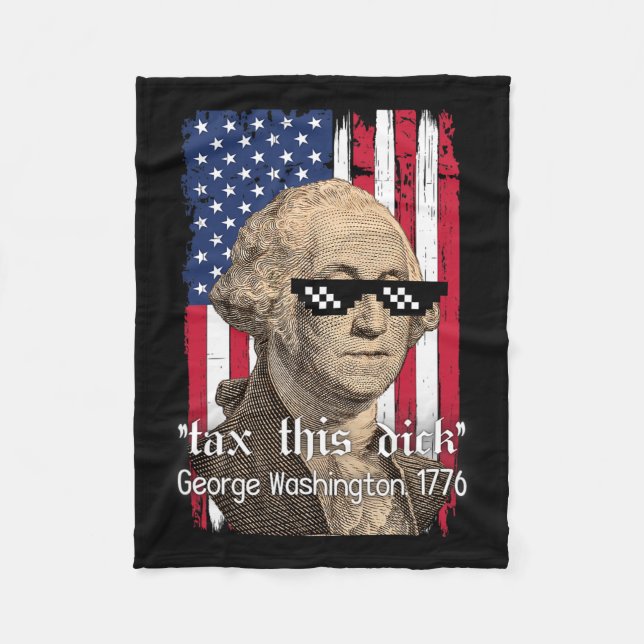 Lustiger George Washington besteuert dies D 4. Jul Fleecedecke (Vorderseite)