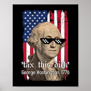 Lustiger George Washington besteuert dies D 4. Jul Poster