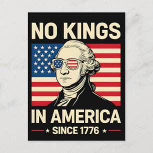 Lustiger George Washington Keine Könige Amerika 17 Feiertagspostkarte