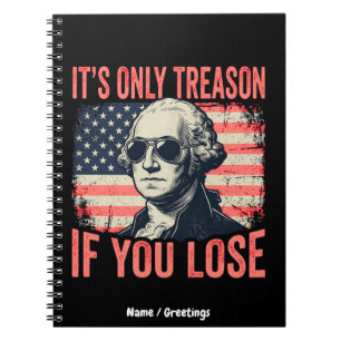 Lustiger George-Washington-Verrats-Zitat im Vintag Notizblock