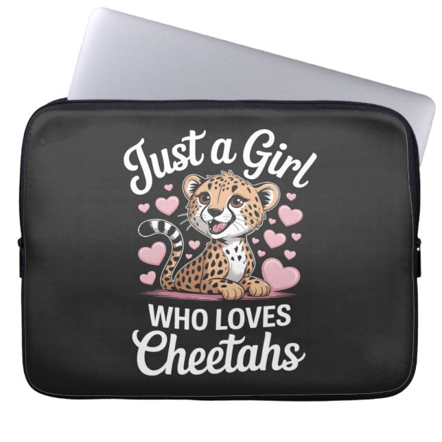 Lustiger Gepard-Zitat  Laptopschutzhülle (Vorderseite)