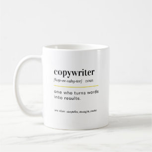 Lustiger Geschenk-Kaffeebecher für Texter Kaffeetasse