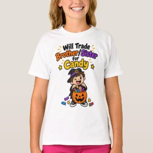 Lustiger Geschwister-Halloween Wird Bruder Schwest T-Shirt