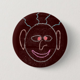 Lustiger Gesichts-Button Button