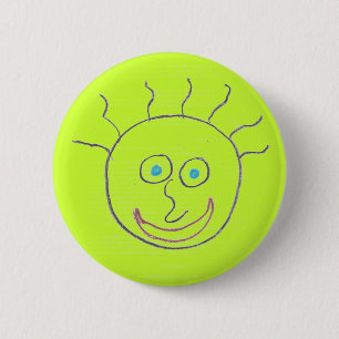 Lustiger Gesichts-Button Button