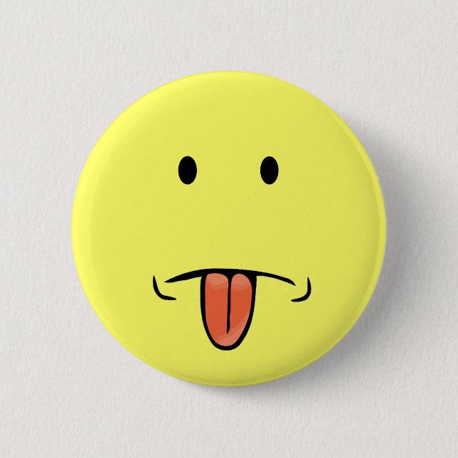 Lustiger Gesichtsknopf Button (Vorderseite)