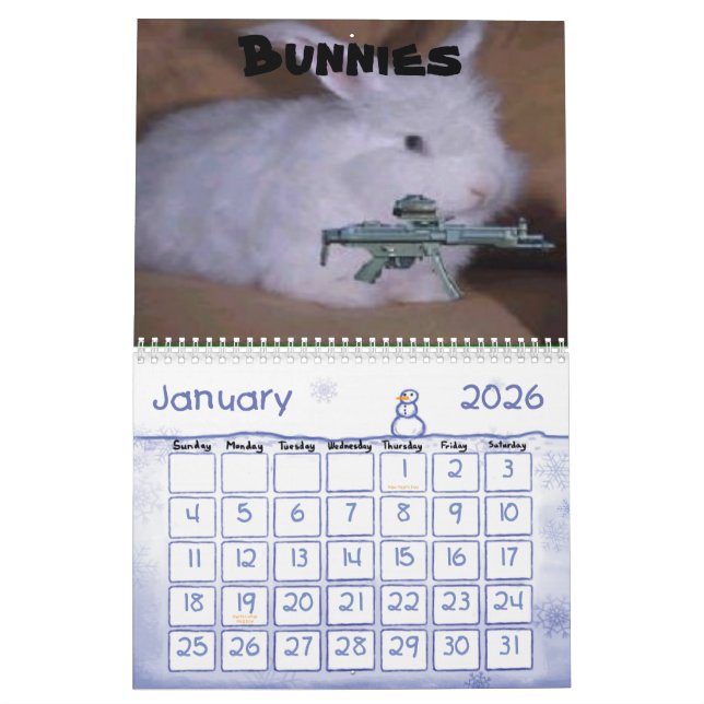 Lustiger Gewehre Kalender (Jan 2026)