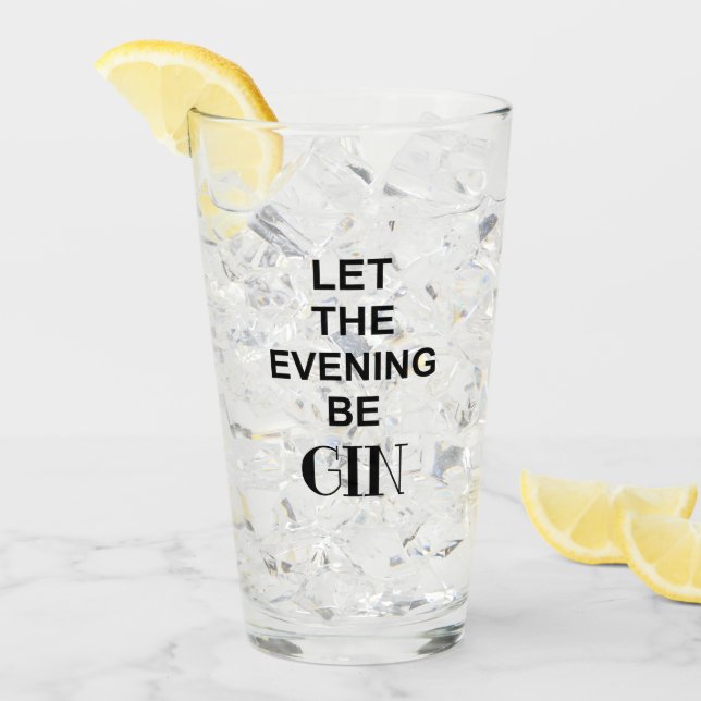 Lustiger Gin Glas (Vorderseite Ice)