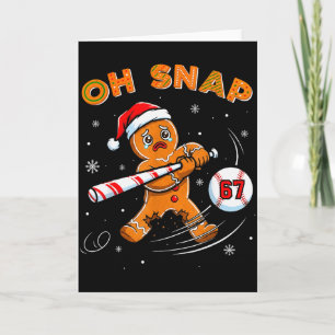 Lustiger Gingerbread Man Oh Snap 67 Baseball Meme  Karte