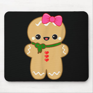 Lustiger Gingerbread Man Weihnachten Frauen & Mädc Mousepad