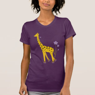 Lustiger Giraffen-Rollen-Skaten-Dunkelheits-Frauen T-Shirt
