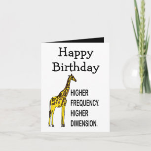 Lustiger Giraffen-Wortwitz Alles Gute zum Geburtst Karte