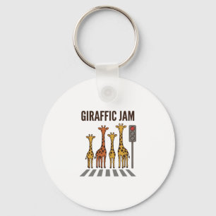 Lustiger Giraffenstau, vintage Vektor Grafik Schlüsselanhänger