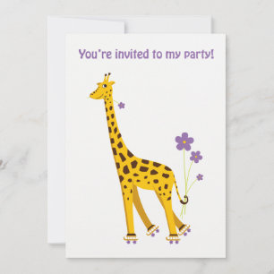 Lustiger GiraffeRollerskating