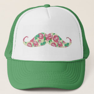 Lustiger Girly rosa grüner weißer Truckerkappe