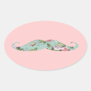 Lustiger Girly Vintager roter rosa Ovaler Aufkleber