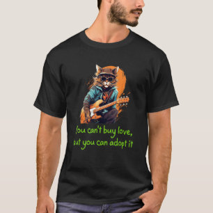 Lustiger Gitarren-Katzenkostüm für Katzenzucht und T-Shirt