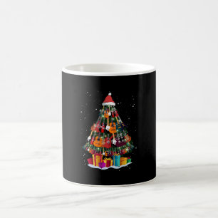 Lustiger Gitarren-Weihnachtsbaum Kaffeetasse