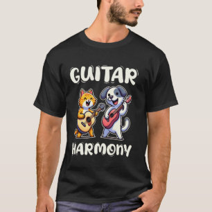 Lustiger Gitarrenspieler Gitarre Harmonie Musiker T-Shirt