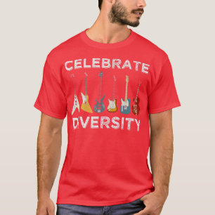 Lustiger Gitarrist feiert Vielfalt Gitarre Guit T-Shirt