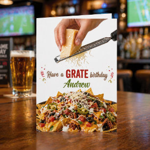 Lustiger Gitter Nachos Käse Geburtstag Rot Grün Te Karte