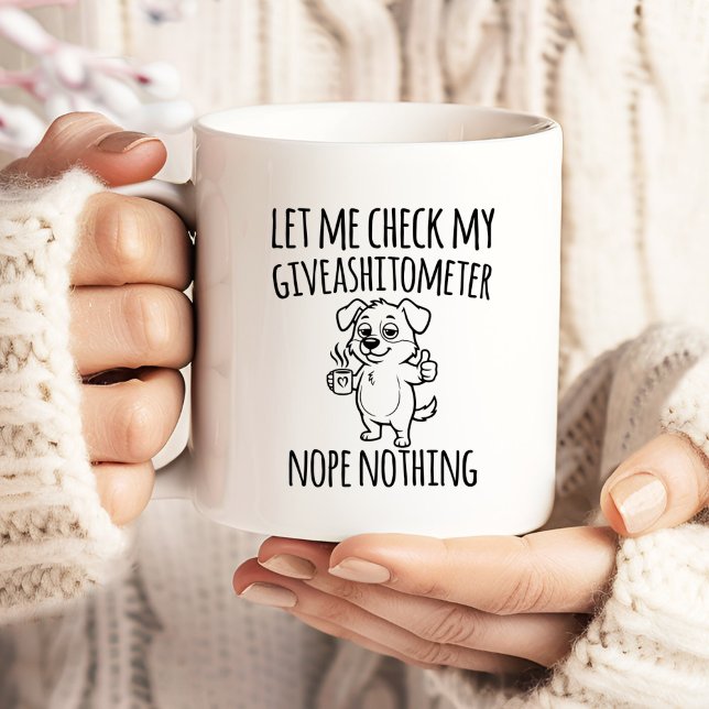 Lustiger Giveashitometer Sarkastisches Geschenk fü Jumbo-Tasse (Von Creator hochgeladen)