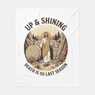 Lustiger Glaube Auferstehungshöhle Vintage-Stich-S Fleecedecke