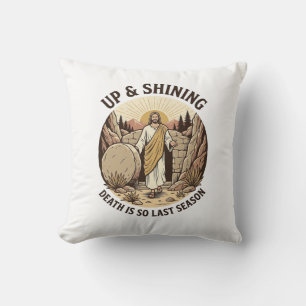 Lustiger Glaube Auferstehungshöhle Vintage-Stich-S Kissen