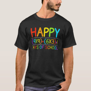 Lustiger Glücklicher 100 Tage Schulfach Mathematik T-Shirt