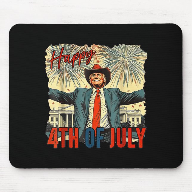 Lustiger glücklicher 4. Juli Unabhängigkeitstag Mousepad (Vorne)
