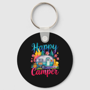 Lustiger glücklicher Camper Camping Bekleidung Anh Schlüsselanhänger