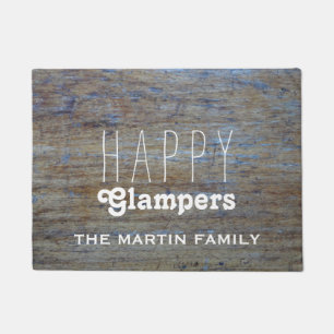 Lustiger glücklicher Glampers Camper-Name des Fußmatte