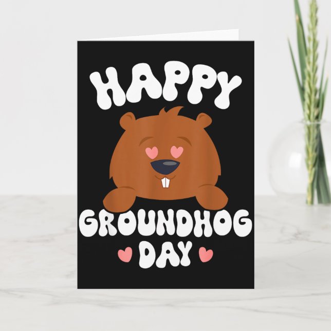 Lustiger glücklicher Groundhog Day 2025 _4  Karte (Vorderseite)