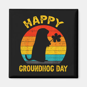 Lustiger glücklicher Groundhog Day 2025 Magnet