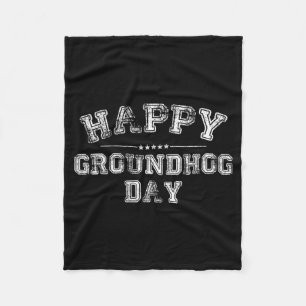 Lustiger glücklicher Groundhog-Tag 2025 _3 Fleecedecke