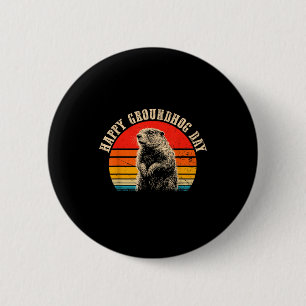 Lustiger glücklicher Groundhog-Tag 2025 Lmn Uni-Er Button
