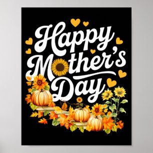 Lustiger glücklicher Muttertag süße Blumen für Fra Poster