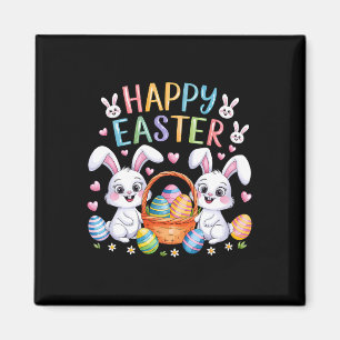Lustiger glücklicher Osterhase Kleinkind Kinder Os Magnet
