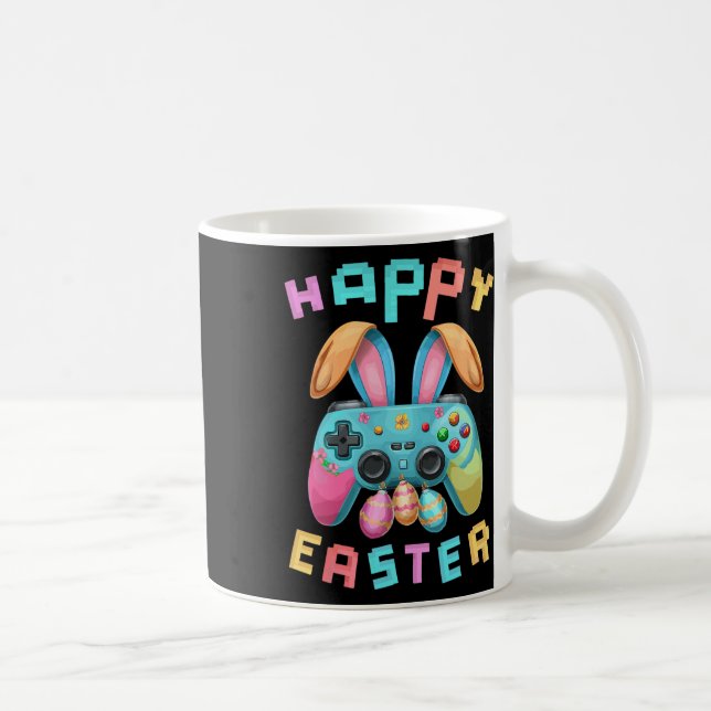 Lustiger glücklicher Osterhase Spielcontroller Gam Kaffeetasse (Rechts)