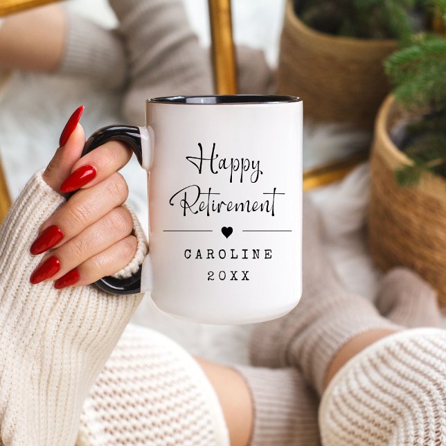 Lustiger Glücklicher Ruhestand & Herz Tasse (Von Creator hochgeladen)
