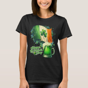 Lustiger glücklicher St. Patricks Day Irischer Fla T-Shirt